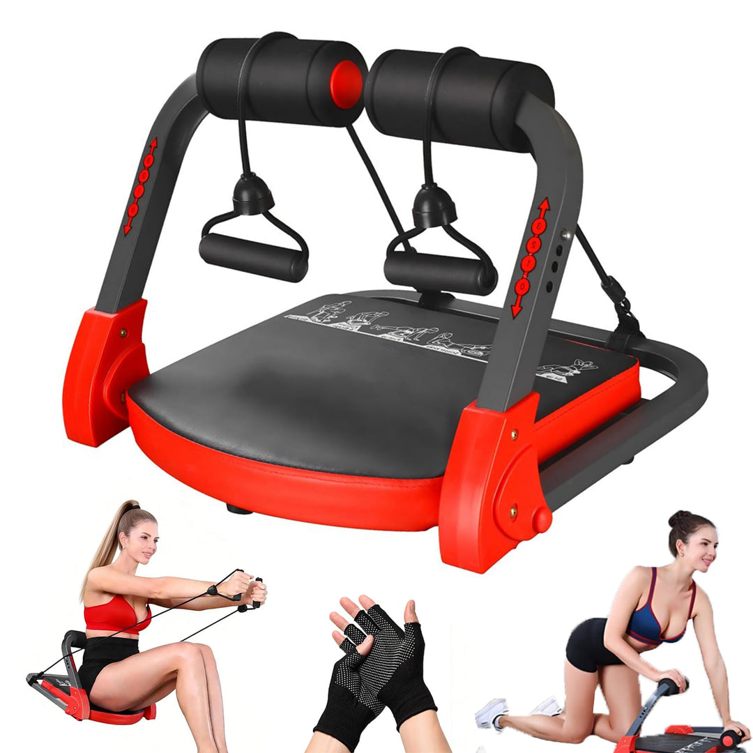 Core Bauchtrainer für Zuhause, Klappbarer Bauchroller Bauchmuskeltrainer Fitnessgeräte für Zuhause,