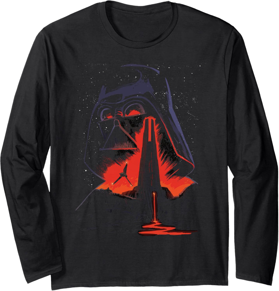 Star Wars Darth Vader Mustafar Poster Langarmshirt