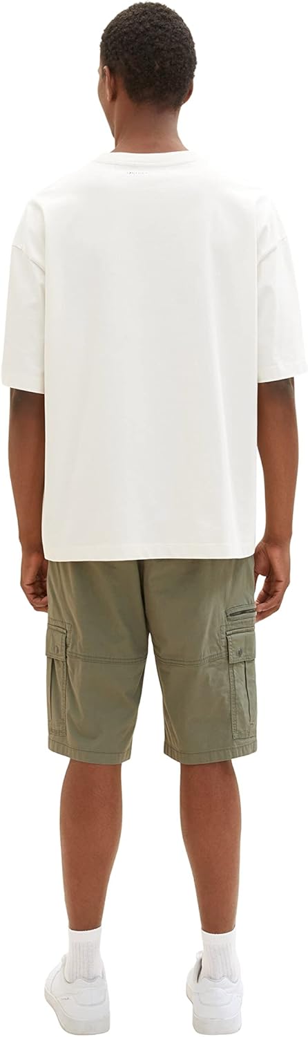 TOM TAILOR Herren Cargo Bermuda Shorts 27 10415 - Dusty Olive Green, 27 10415 - Dusty Olive Green
