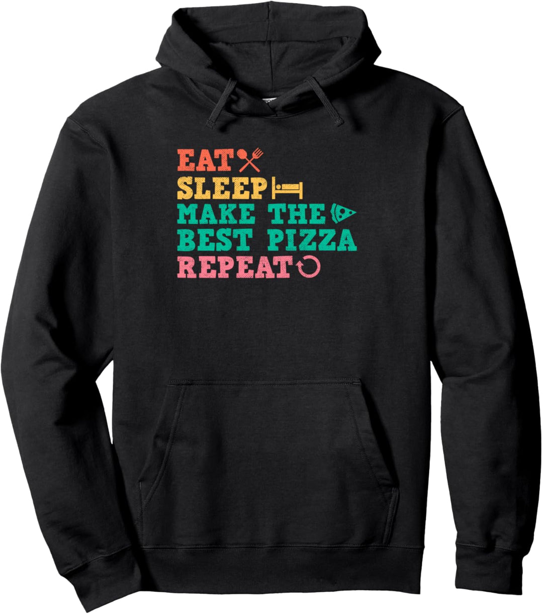 Pizzamaschine Retro Vintage Pizzabäcker Pullover Hoodie