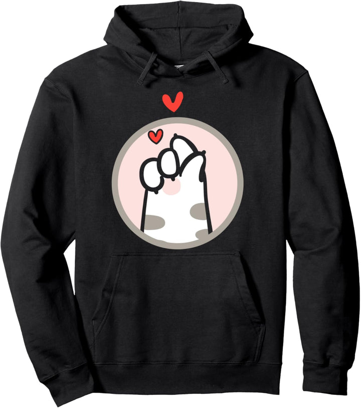 Pfote Herz Katze Liebe Süsse Katzen Pfoten Tiger Kitty Pullover Hoodie