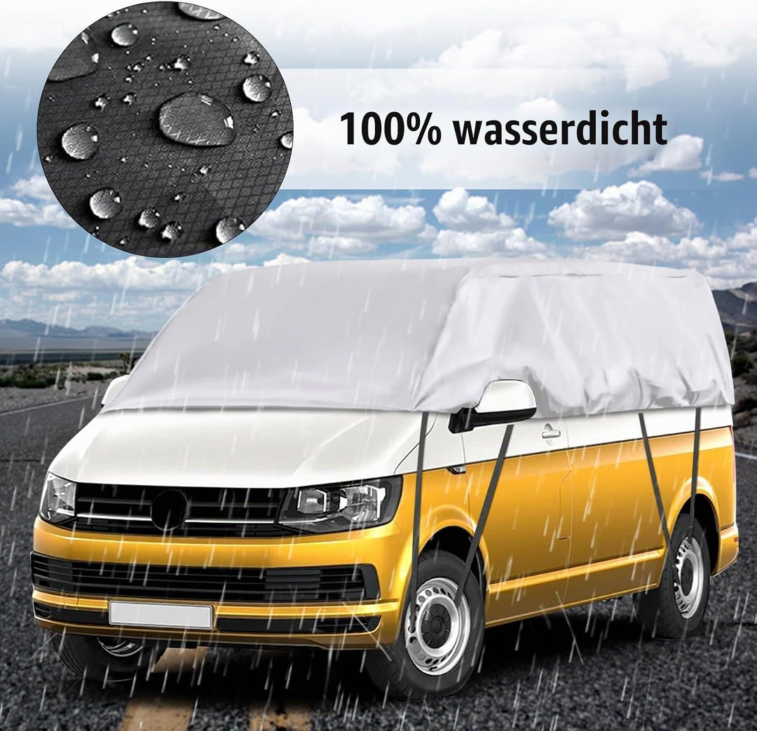 Autoabdeckung Wasserdicht Ersatz für VW T5 T6 SWB, Sonnenfest Hälfte Autoabdeckung, Halbgarage UV Be
