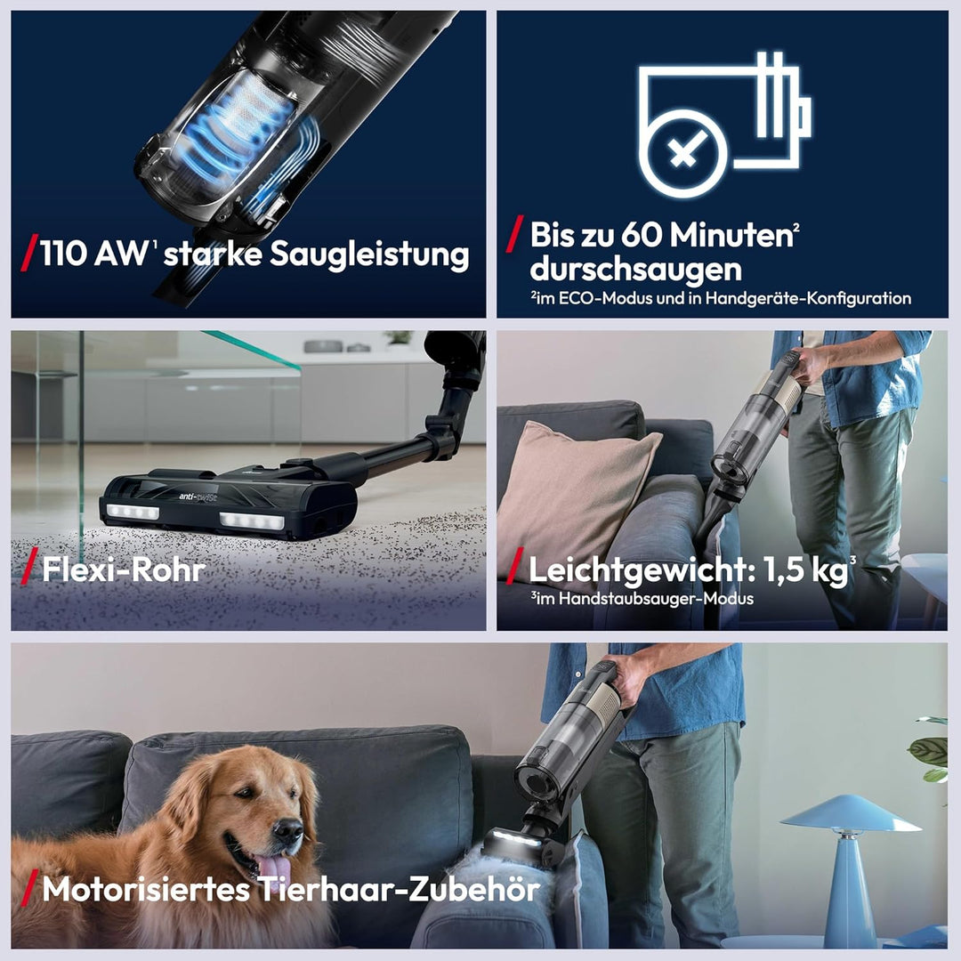 Hoover Akku-Staubsauger kabellos HF3 CORE Pet Flexi mit flexiblem Rohr, Handstaubsauger max. 60min L