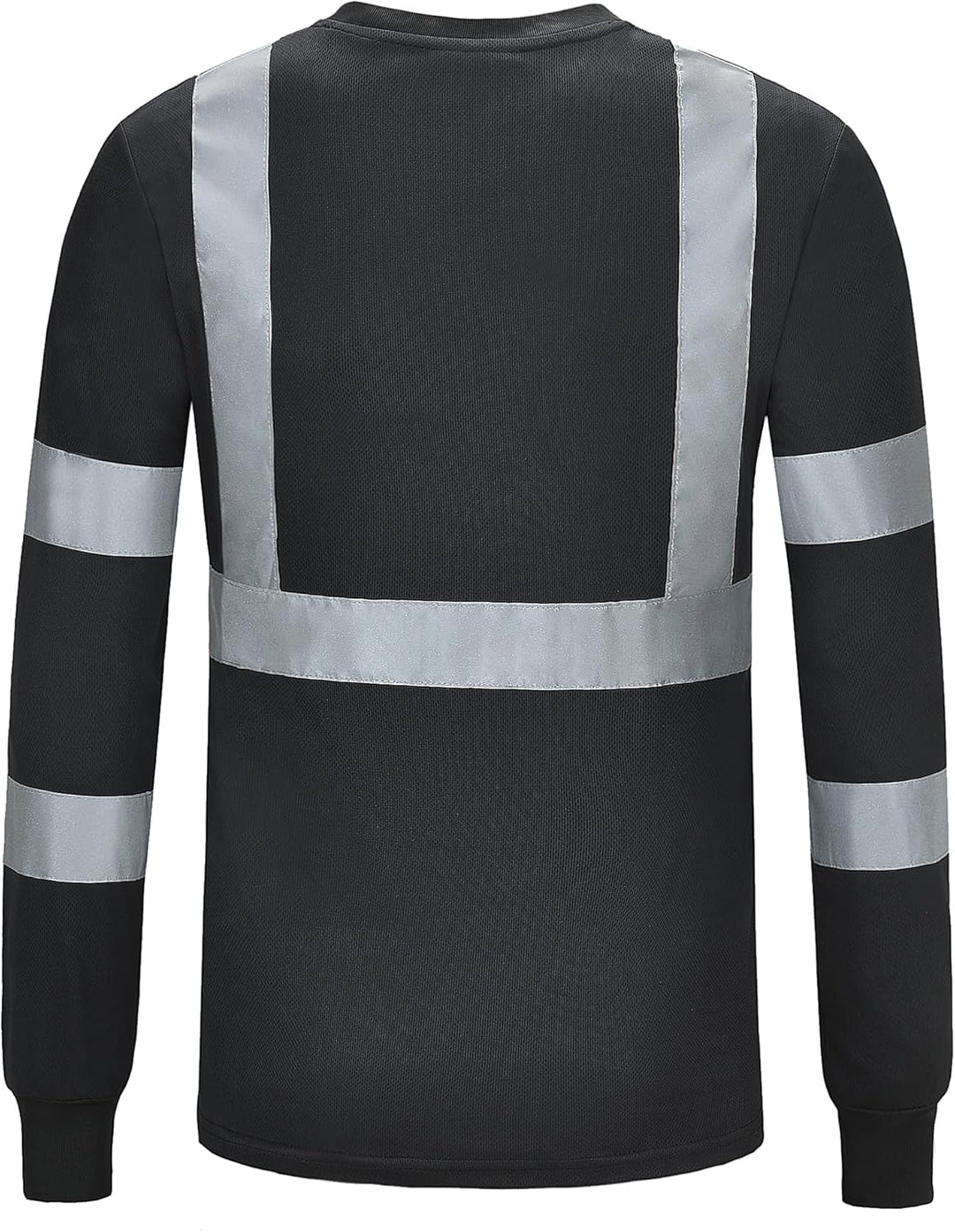 Warnschutz Shirt Langarm warn t Shirts Warnschutz Arbeitskleidung Eu-schwarz-langarm 8XL, Eu-schwarz