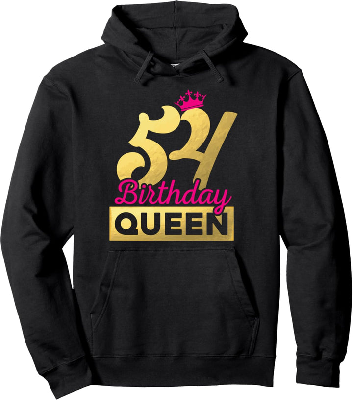 54. Geburtstag Mädchen Frauen süsses Birthday Queen Krone Pullover Hoodie