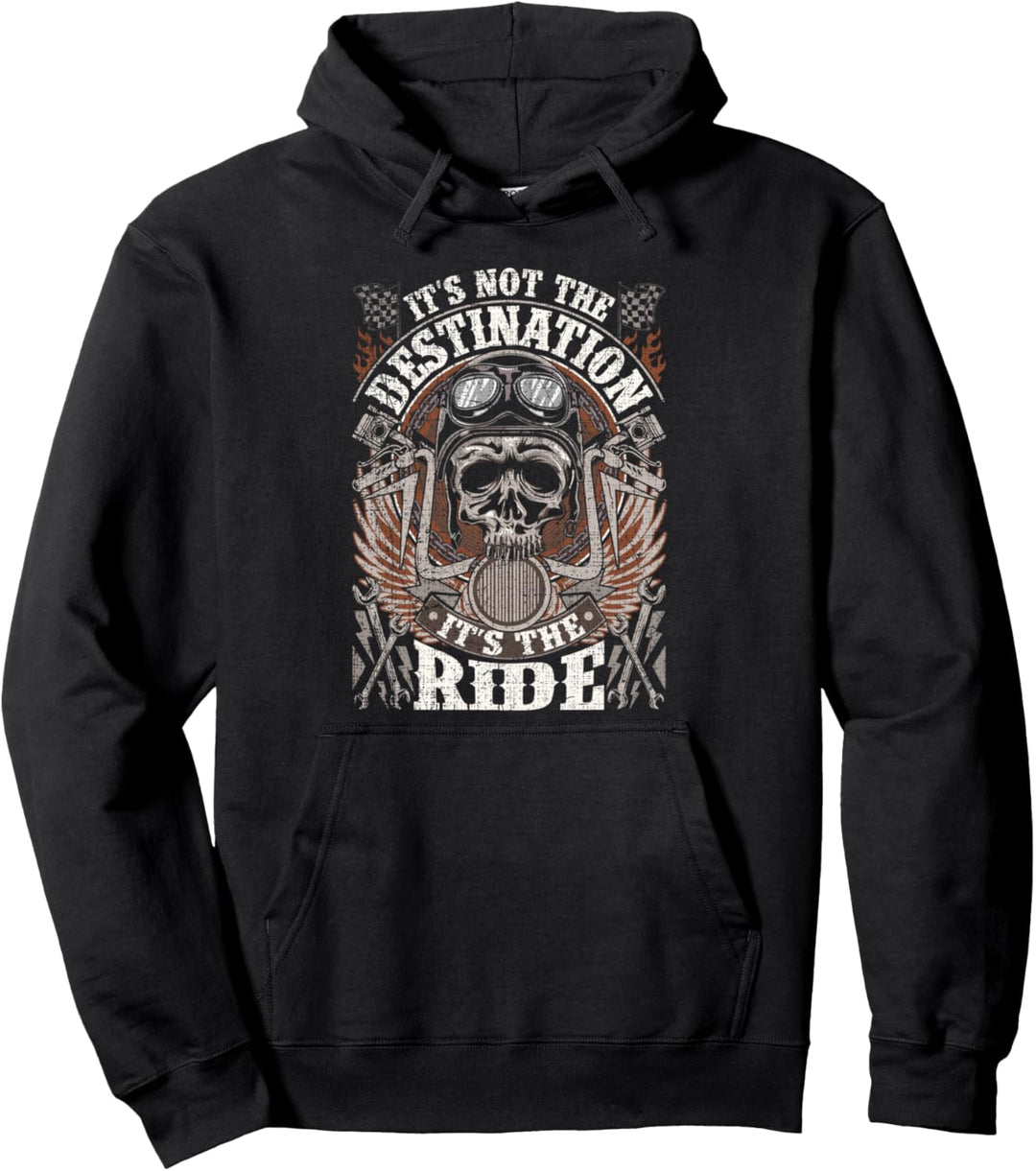 Biker Gear Motorrad Geschenke nicht Ziel Es ist die Fahrt Pullover Hoodie