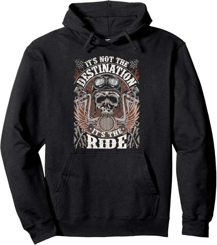 Biker Gear Motorrad Geschenke nicht Ziel Es ist die Fahrt Pullover Hoodie
