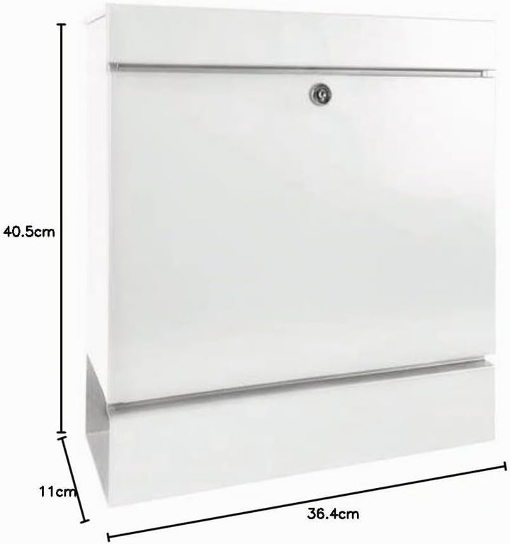 BURG-WÄCHTER Briefkasten Edelstahl mit Zeitungsbox, DIN C4 Einwurf-Format, Mit 2 Schlüssel, Seattle