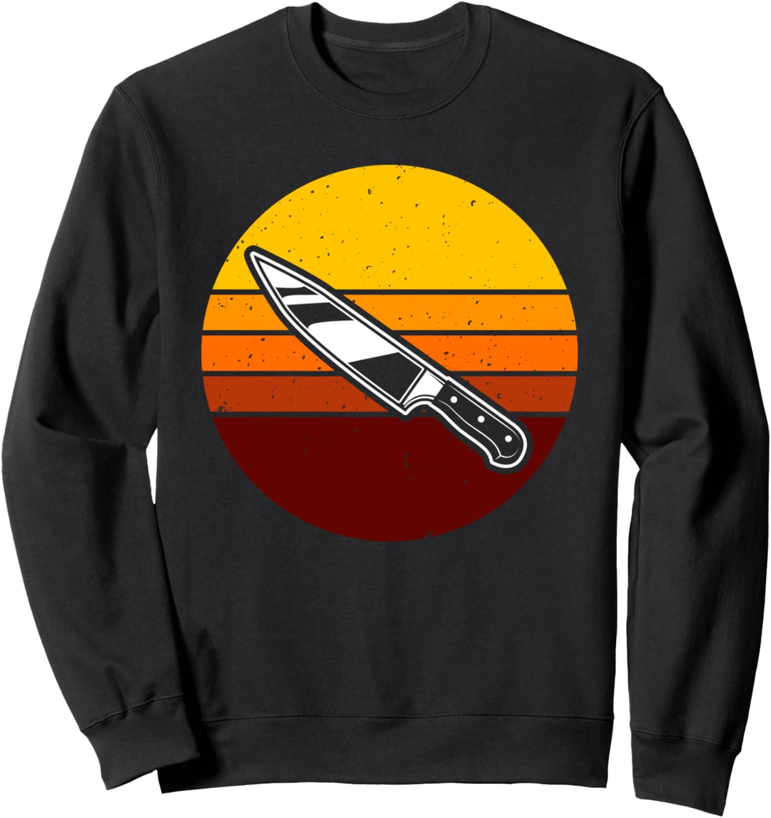 Vintage Messer Koch Küche Besteck Kochen Humor Sweatshirt