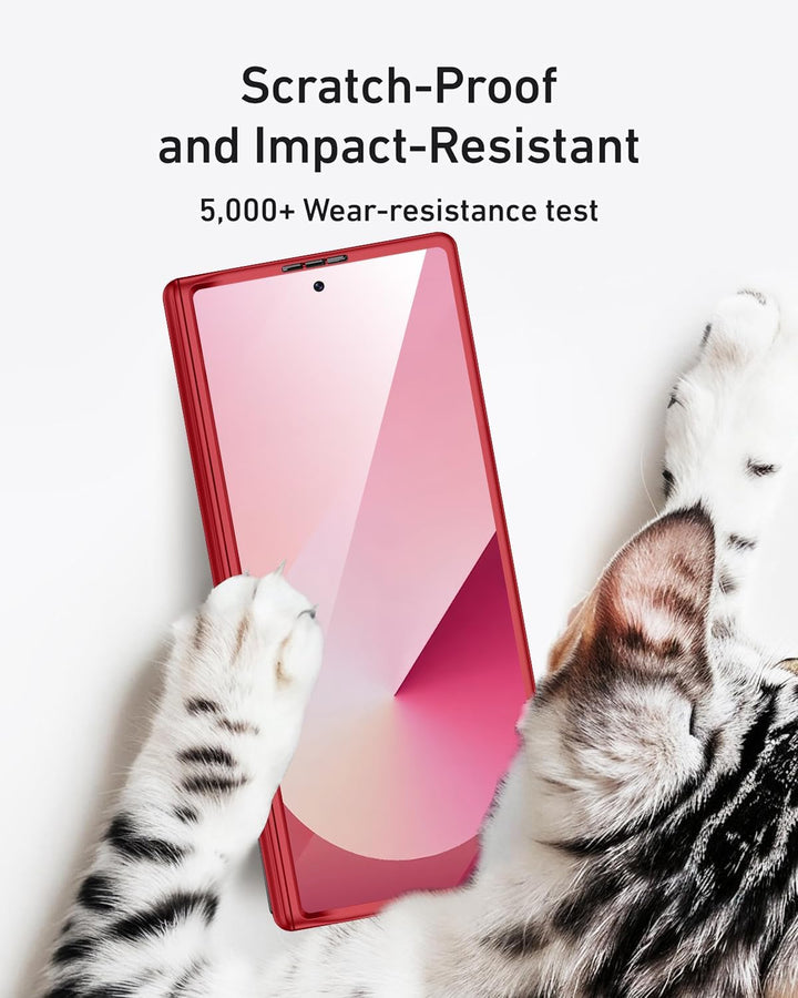 Miimall Kompatibel mit Samsung Galaxy Z Fold 6 Hülle mit Anti-SPY Displayschutz, [Kameraschutz+Schar