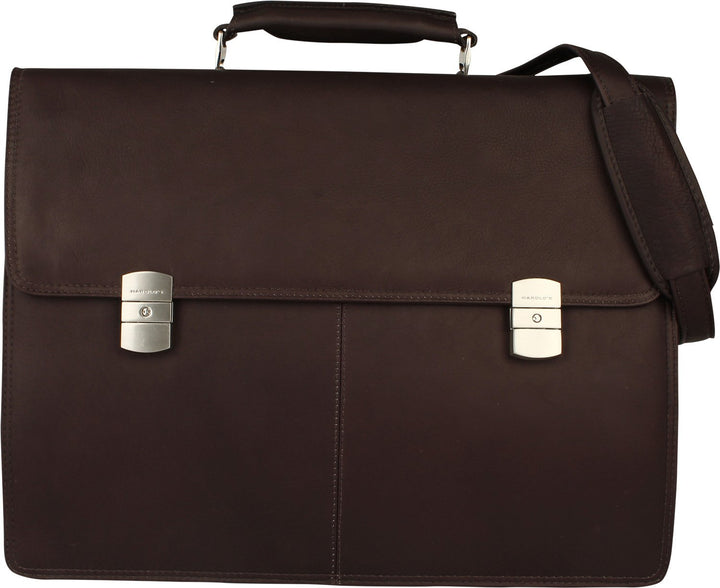 HAROLD'S Country Aktentasche II Leder 41 cm Laptopfach 1 Schwarz, 1 Schwarz