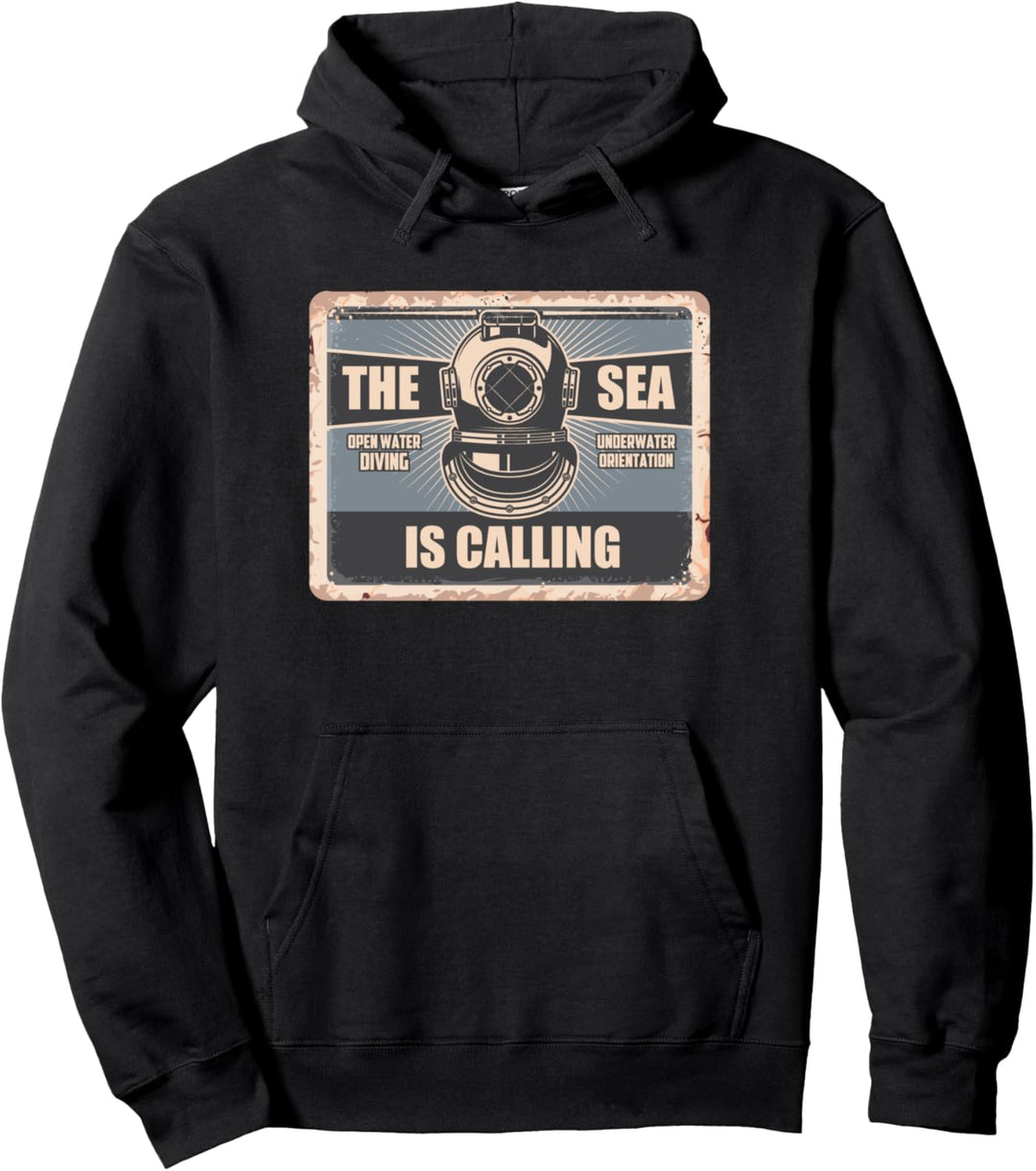 Das Meer ruft Ozean Taucher Pullover Hoodie