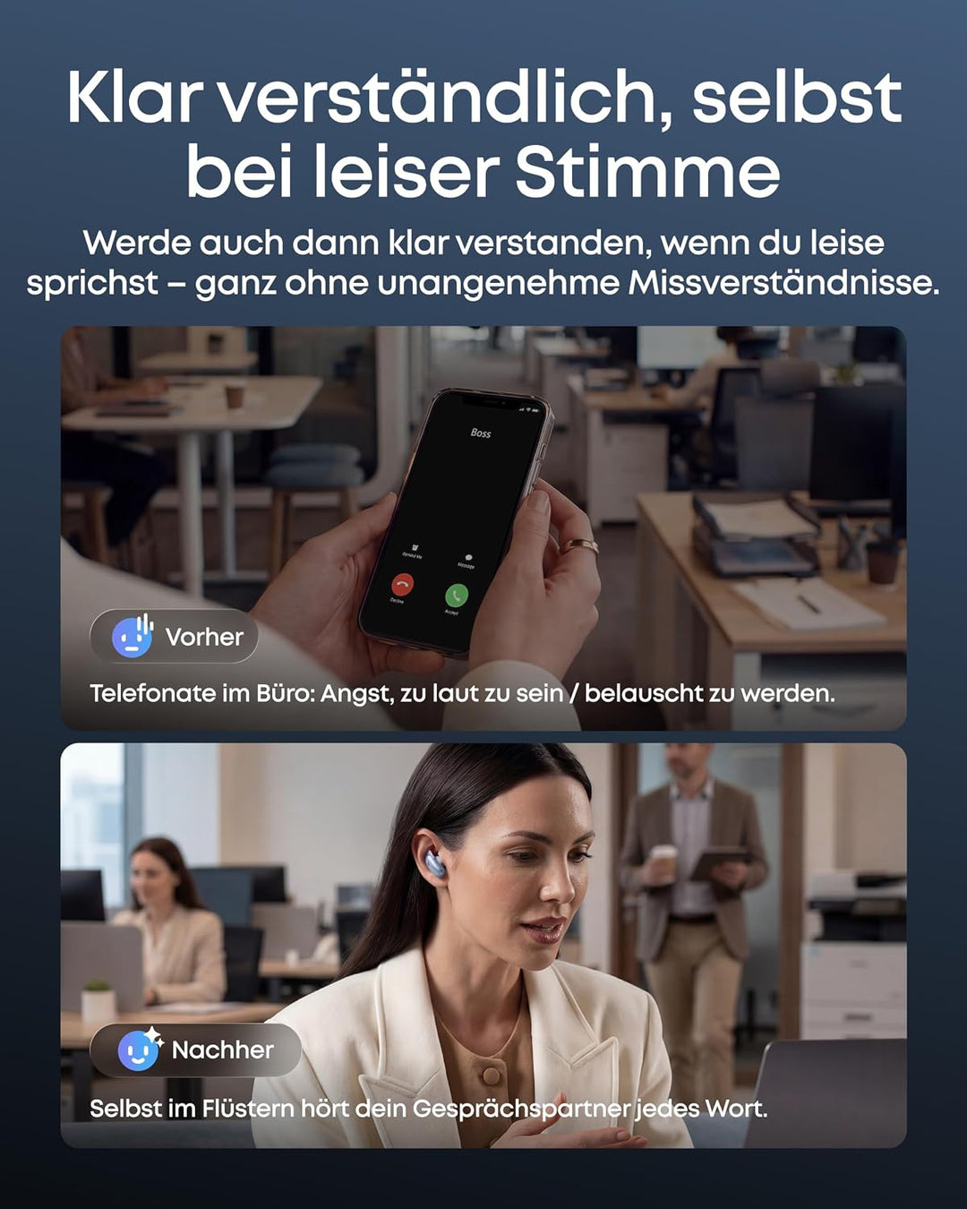 soundcore Anker Liberty 5 Pro, Guinness World Record Anrufqualität 10 Mikros, Noise Cancelling Kopfh