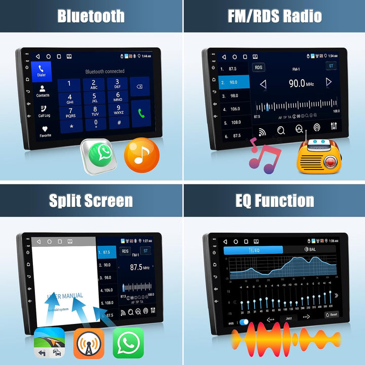 4+64G Android 15 CAMECHO 10 Zoll Autoradio für Mercedes Benz Vito 3 W447 (2014-2020) mit Wireless Ca
