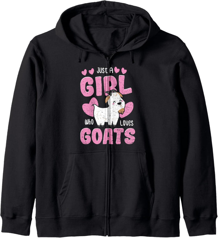 Ziege: Just A Girl Who Loves Goats - Tier Sprüche Kapuzenjacke