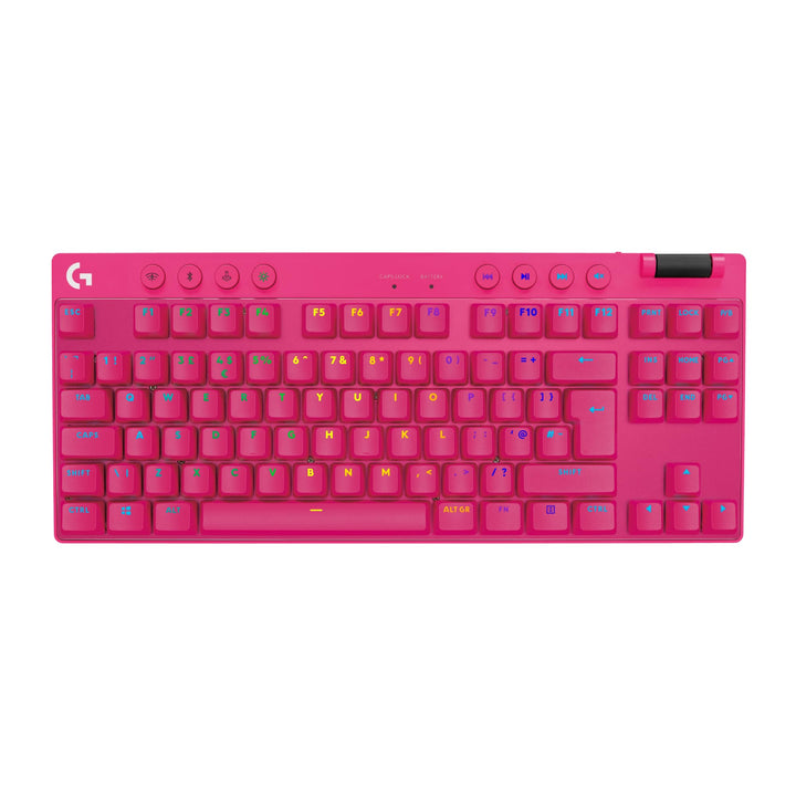Logitech G PRO X TKL Lightspeed kabellose Gaming-Tastatur - Magenta - UK - Tactile
