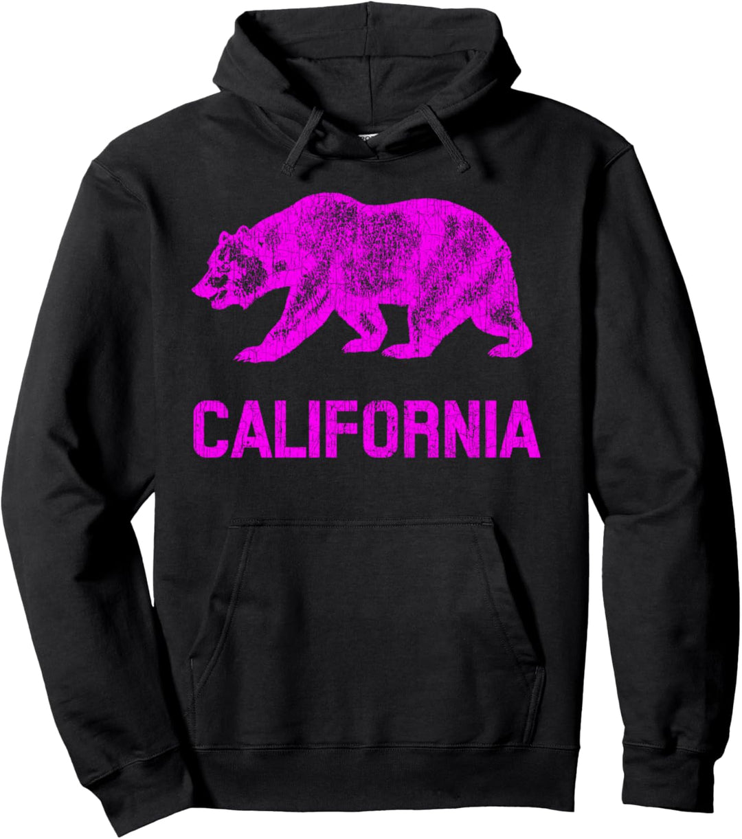 Kalifornien Republik Flagge Distressed Bär Pullover Hoodie