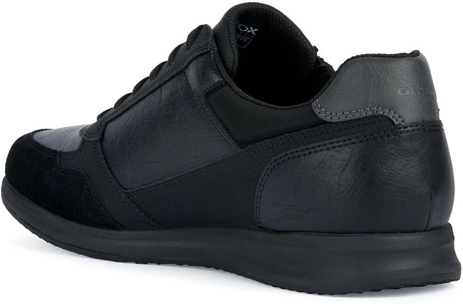 Geox Herren U Avery A Sneaker 42 EU Schwarz, 42 EU Schwarz