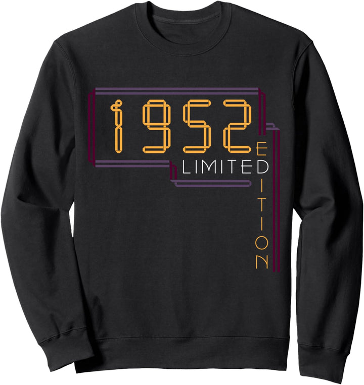 72. Geburtstag Mann Frau 72 Jahre 1952 Deko Lustig Geschenk Sweatshirt