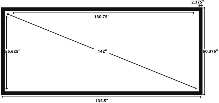 Silver Ticket Products STR Series STR-235138 Heimkino-Projektionsleinwand mit festem Rahmen, 4K/8K U