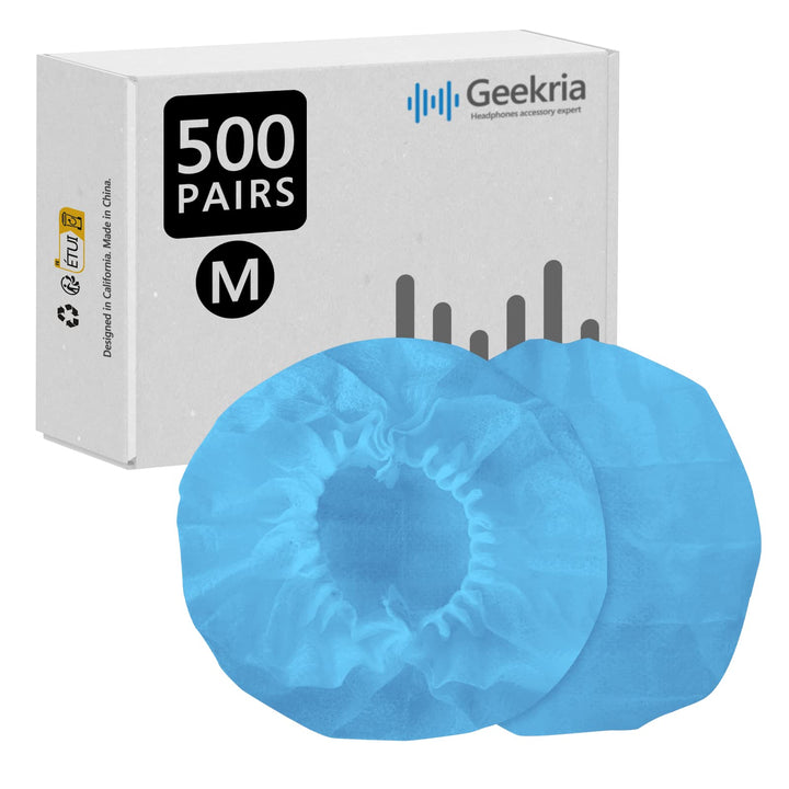 Geekria 500 Paar Einweg-Kopfhörer-Ohrpolster für Over-Ear-Headset, MRT-Headset-Ohrmuschel, dehnbare