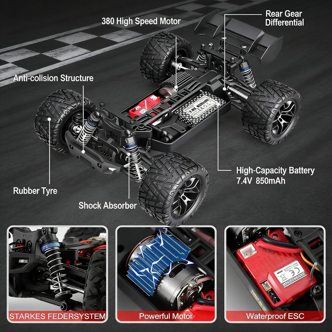 HAIBOXING Ferngesteuertes Auto 4WD RC Auto 1/18 36 km/h All Terrains Offroad Elektro Fahrzeug 2,4 GH