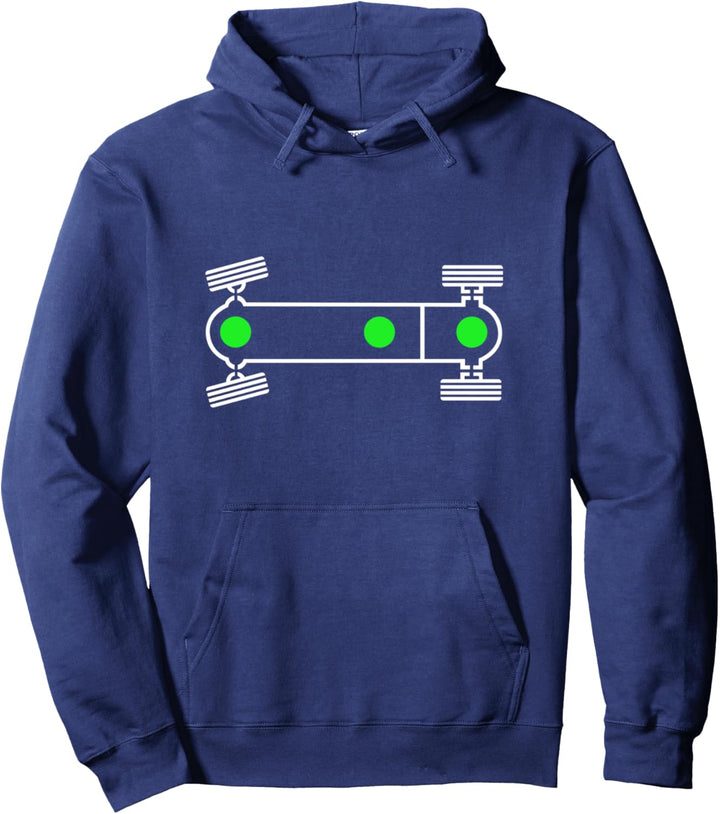 Bus Differential Symbol 80er Retro Syncro Offroad, 4x4 Pullover Hoodie