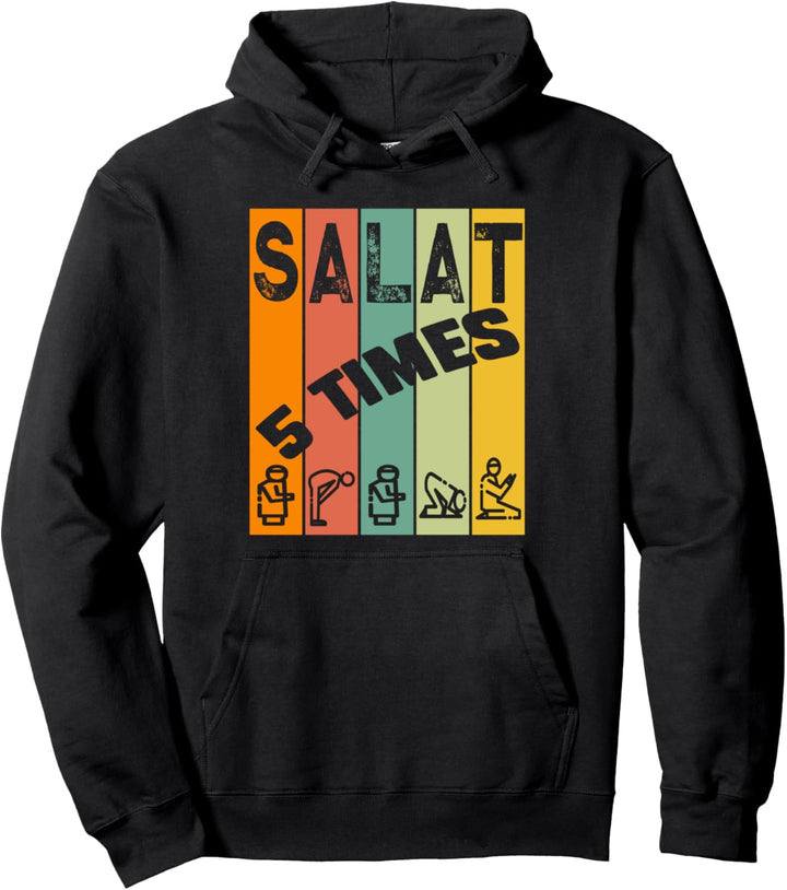 Erste Salat Muslimische Gebetspositionen 5 mal Ramadan Kareem Pullover Hoodie