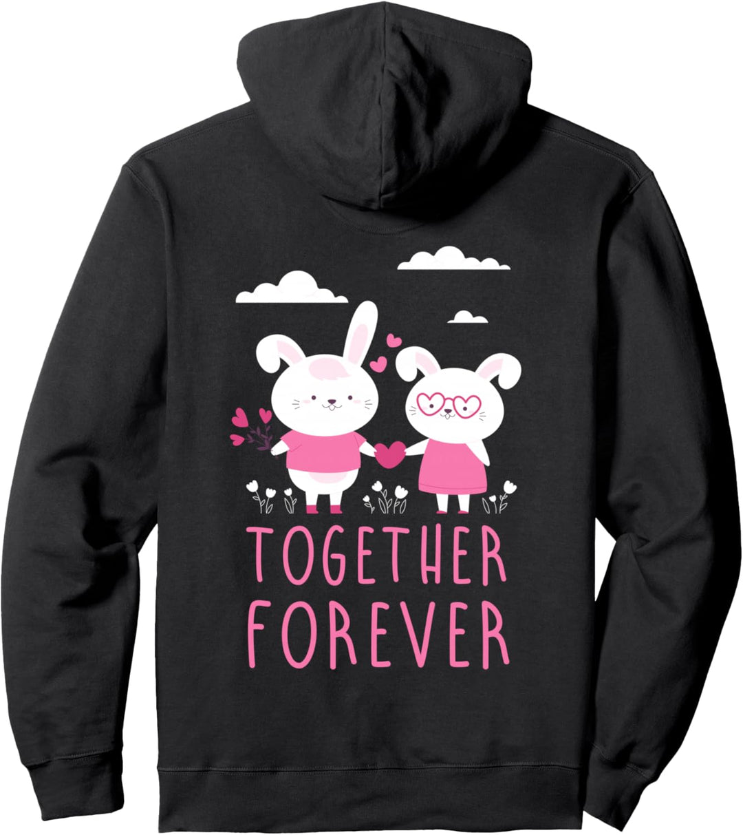 Verliebtes Paar Liebespaar Liebe Hasen Partner Look Pullover Hoodie
