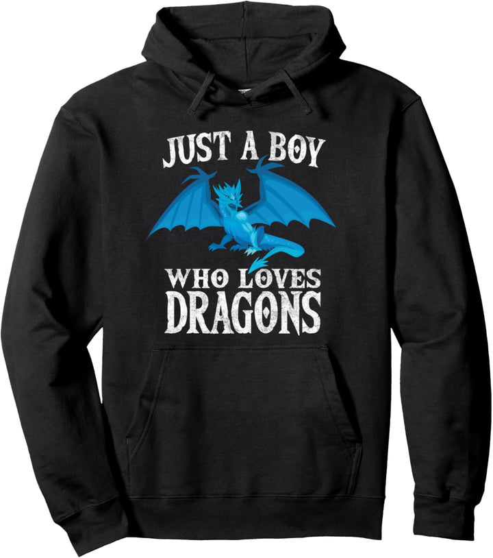 Just a Boy Who Loves Dragons Lustiges Drachen Kostüm Pullover Hoodie