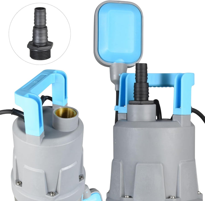 Tauchdruckpumpe FLOX 35P mit Schwimmerschalter (900 W, 6000 l/h, 35 m Förderhöhe) – Klarwasserpumpe