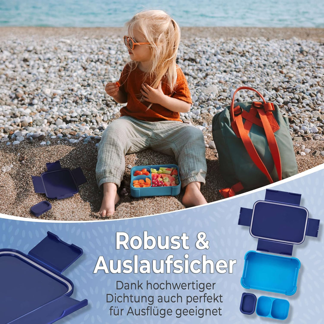 My Vesperbox® Brotdose für Kinder mit Fächern [MINI LITE] - Lunchbox mit Trennfächern - Bento Box -