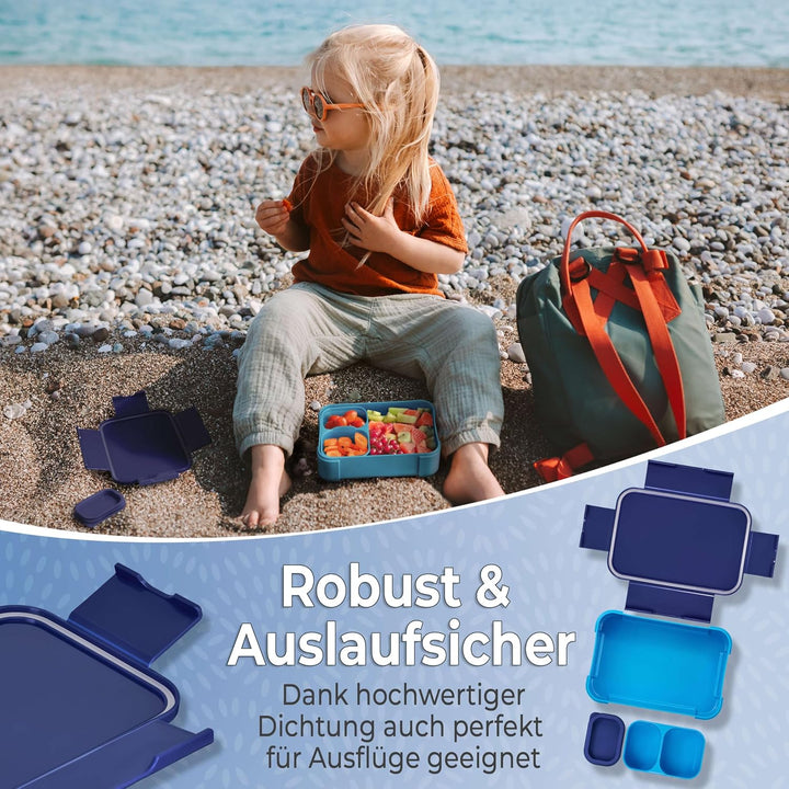 My Vesperbox® Brotdose für Kinder mit Fächern [MINI LITE] - Lunchbox mit Trennfächern - Bento Box -