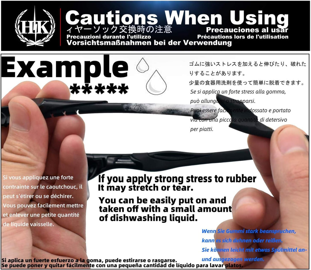 HKUCO Plus Red/Blue/Orange Replacement Silicone Leg Set For Oakley Crosslink Sunglasses Earsocks Rub