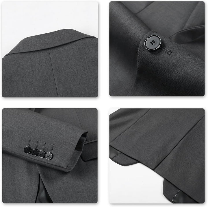 Allthemen Anzug Herren Anzüge Slim Fit 2 Teilig Business Herrenanzug Sakko Hose XXL Grau, XXL Grau