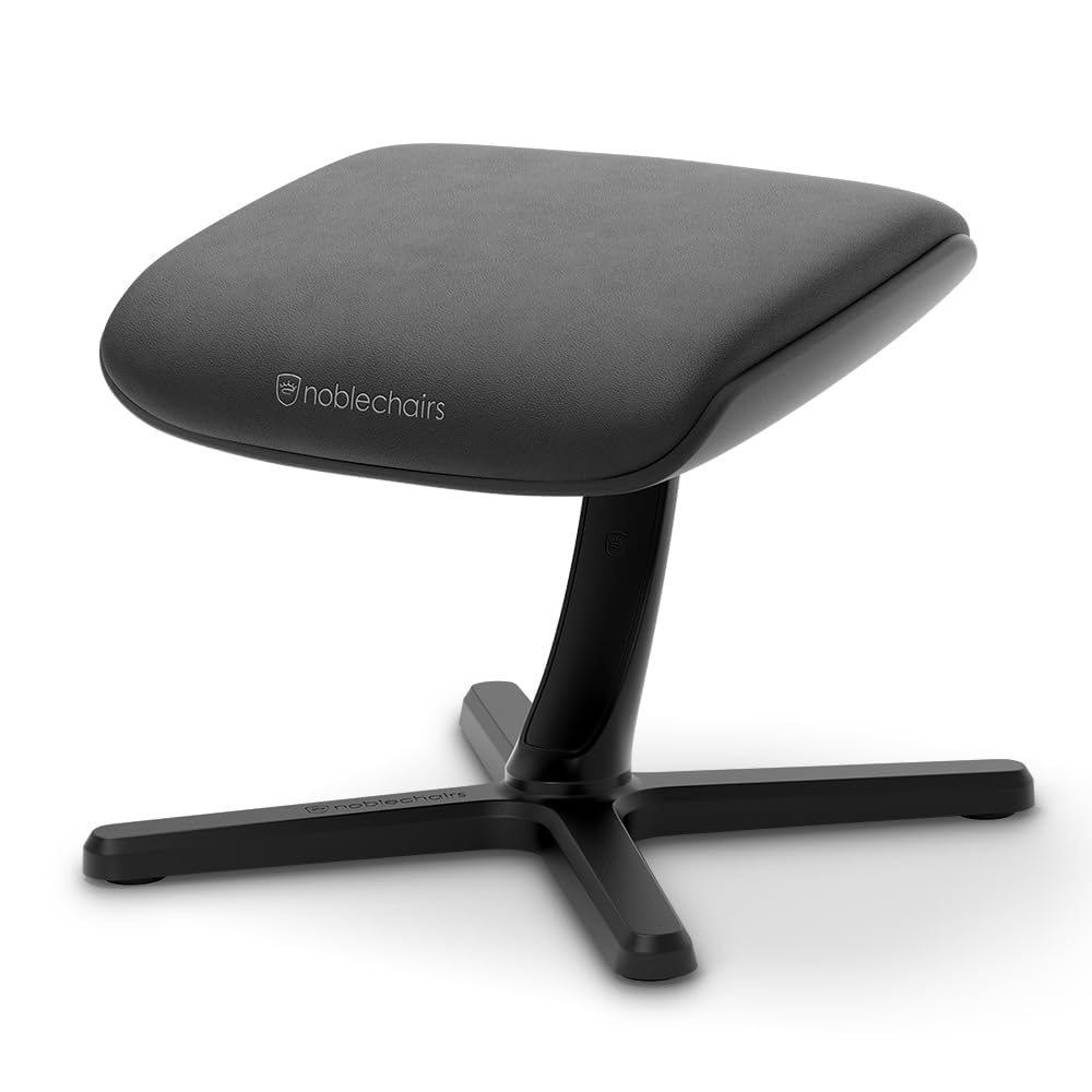 noblechairs Footrest V2.0, Black Edition, 45-Grad Neigung, Premium Materialien, High-Tech Vinyl Bezu