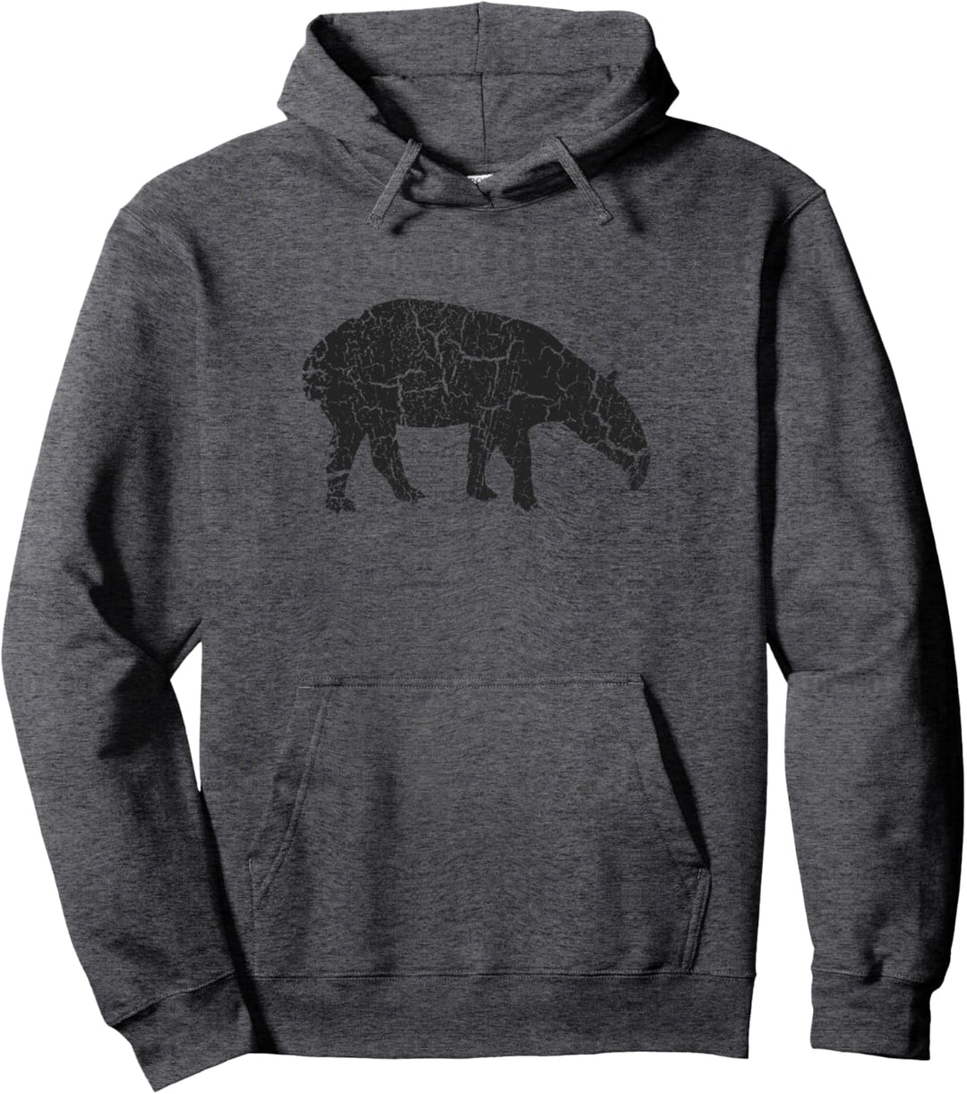 Tapir Distressed Print – Vintage Tapir Pullover Hoodie