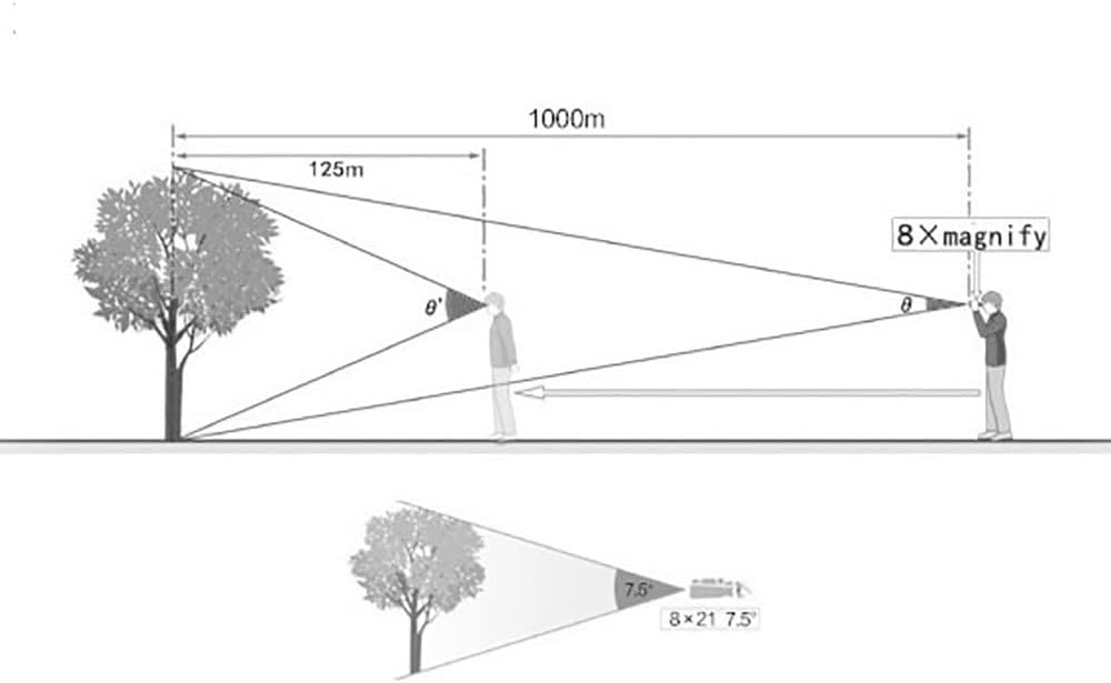 Mini-Komplexe 8x21 Leichte Ferngläser für Konzerte, Sport, Wanderungen und Vogelbeobachtung