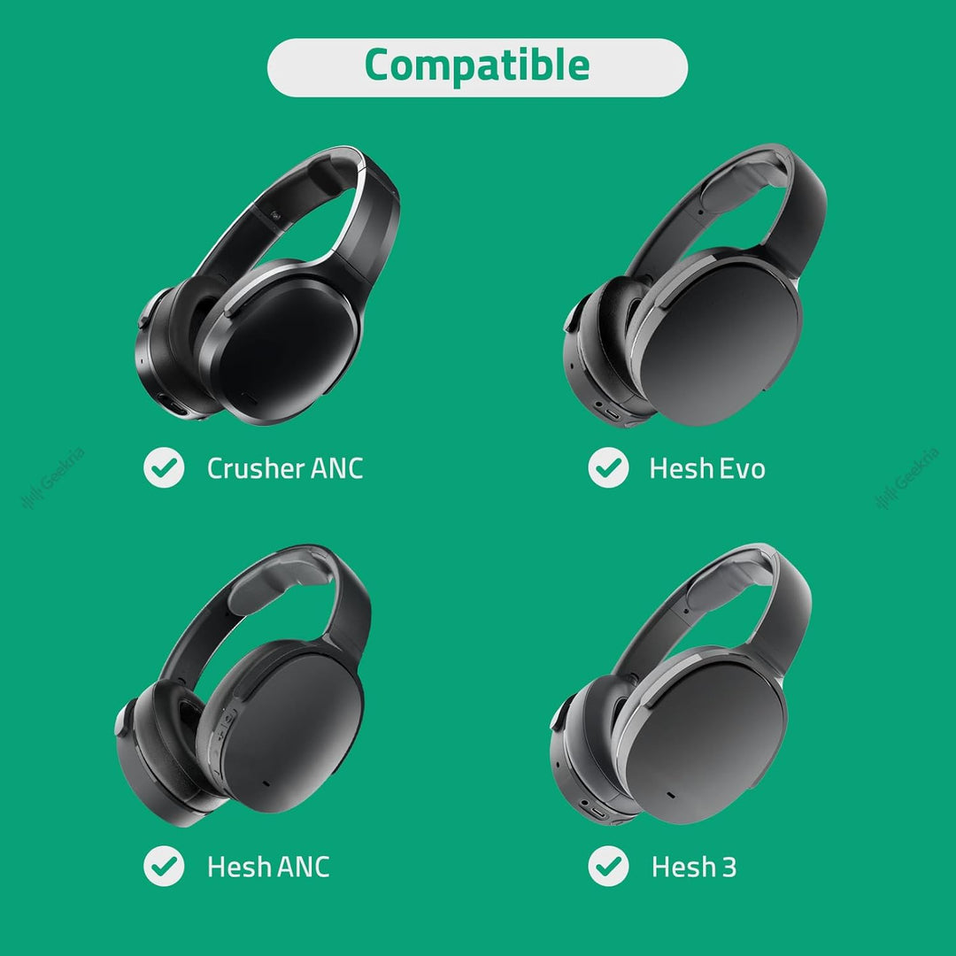Geekria QuickFit Audio Kabel mit Mikrofon Kompatibel mit Skullcandy Hesh 3, Hesh 2, Crusher, Grind K