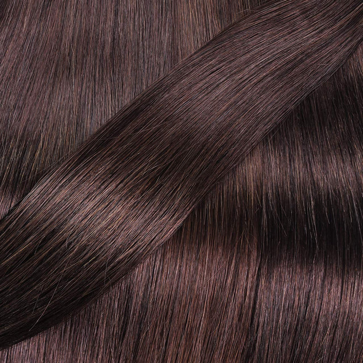 hair2heart Extensions Echthaar Bondings Gewellt - 25 Strähnen 1g 50cm 6/3 dunkelblond gold