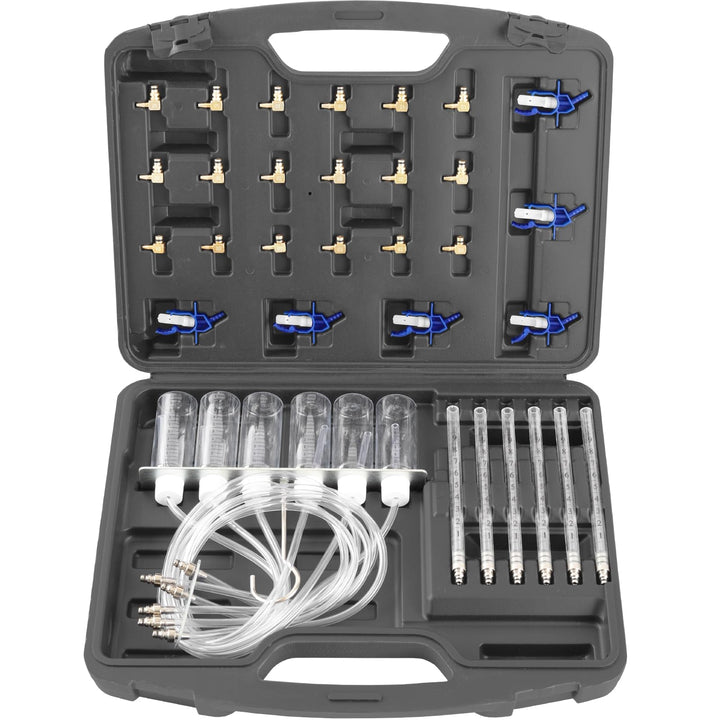TECPO Common Rail Tester Injektor Prüfer 24 Adapter Denso Siemens Delphi Injektoren Prüfgerät Einspr