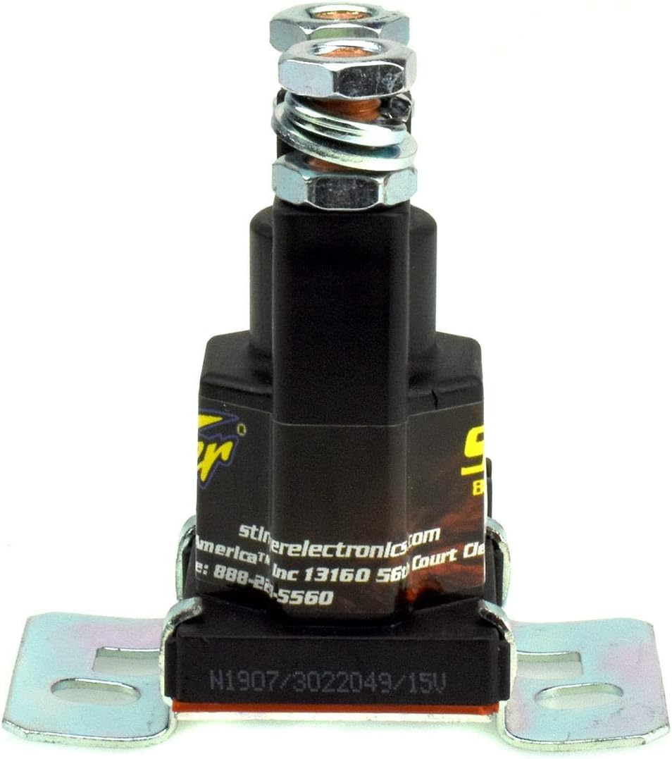 Stinger SGP38 80-AMP Batterie-Trennschalter und Relais, schwarz Standardverpackung, Standardverpacku
