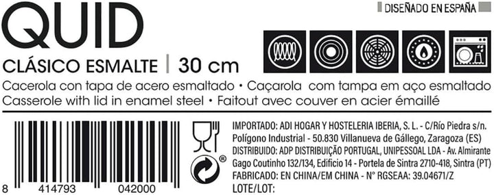 Quid Classic – Kochtopf mit Deckel 30 cm, 30 cm