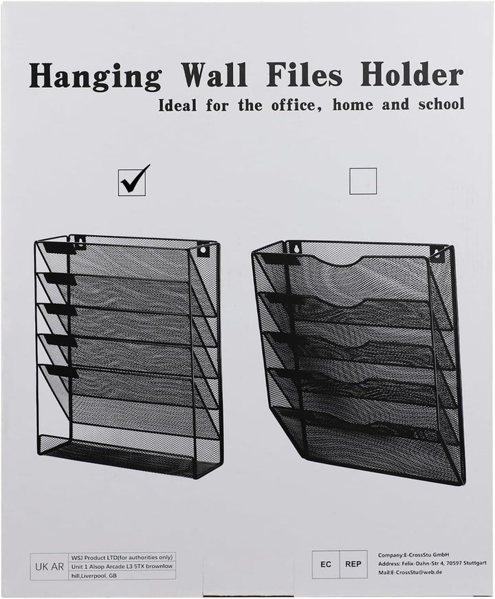 Zeitschriftenhalter Wand Zeitschriften Wandhalter Dokumentenhalter A4 Wandmontage 6 Stöckiger Hänger