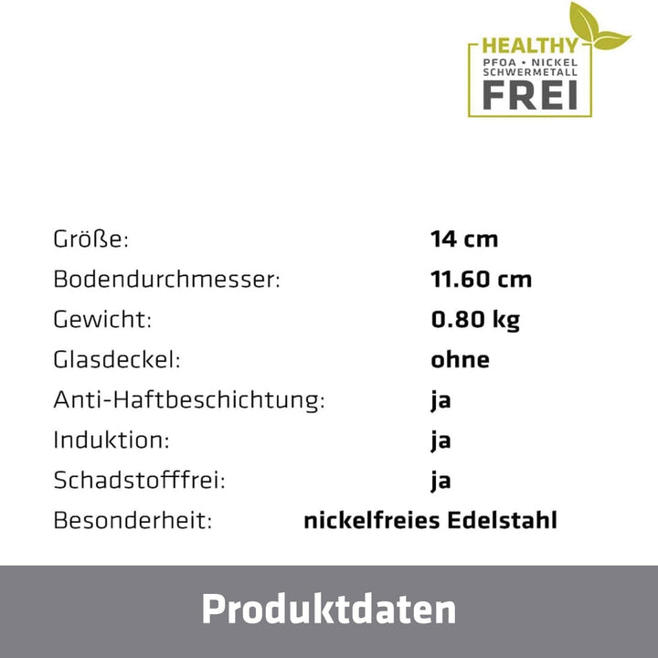 Berndes Injoy Milchtopf 1L – für alle Herdarten inkl. Induktion -Hochglanzpolierter & nickelfreier E