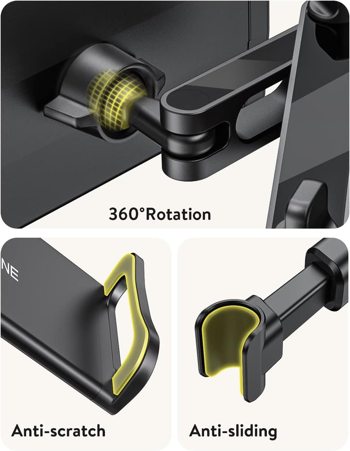 TRYONE Gooseneck Tablet-Halterung für Auto-Kopfstütze