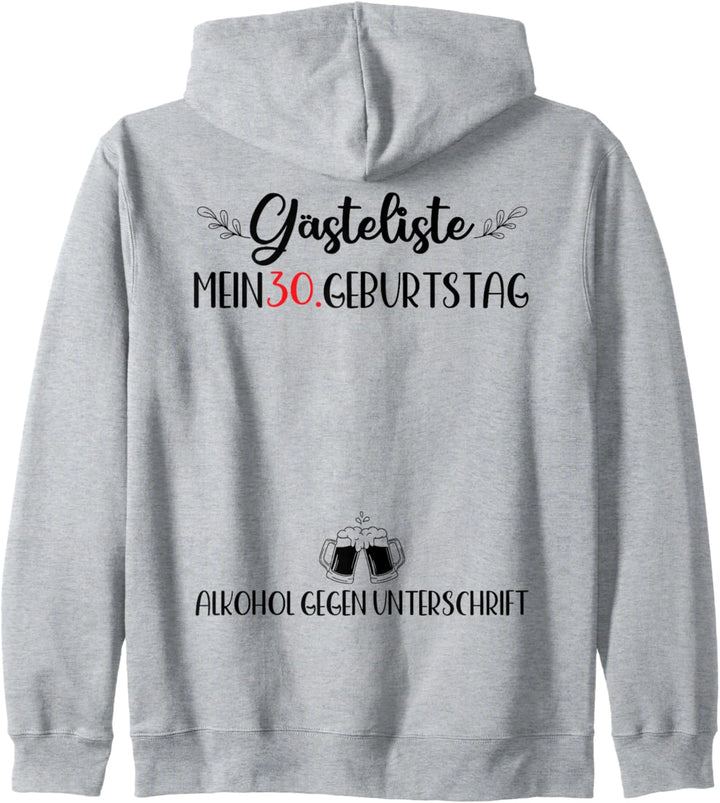 Gästebuch 30. Geburtstag Mann Frau 30 Jahre 30. Geburtstag Kapuzenjacke
