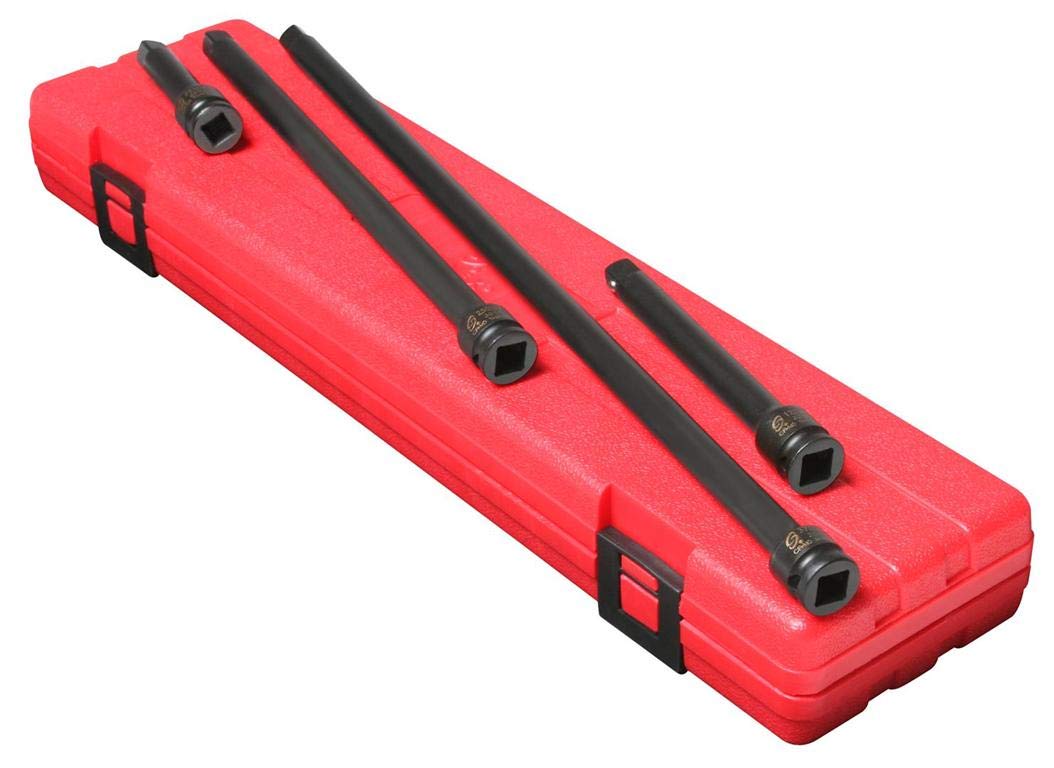 Sunex Tools Sunex 3500 3/8 Zoll Antrieb Schlagverlängerung Set 4 Stück 3 Zoll bis 15 Zoll Cr-Mo, Rad