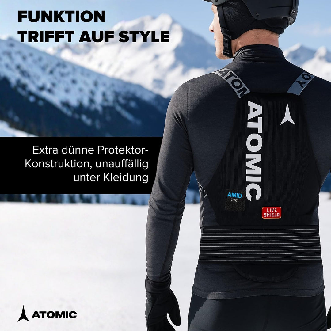 ATOMIC Live Shield Ski-Rückenprotektor XS Schwarz, XS Schwarz