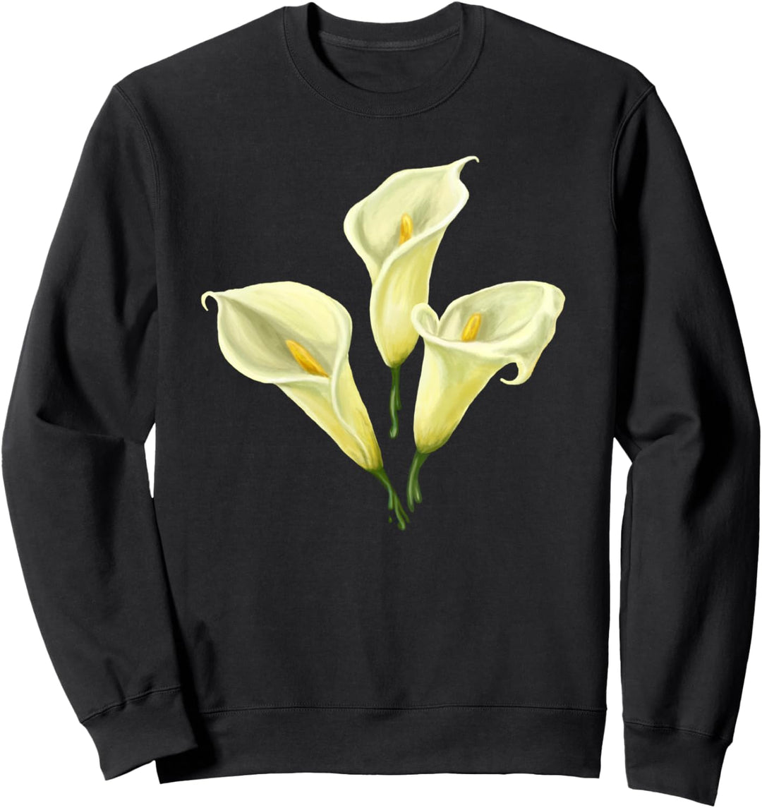 Calla Lilies Flower Floral Watercolor Spring Lily Sweatshirt